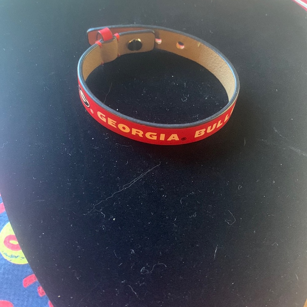 Georgia Bulldogs leather bracelet
